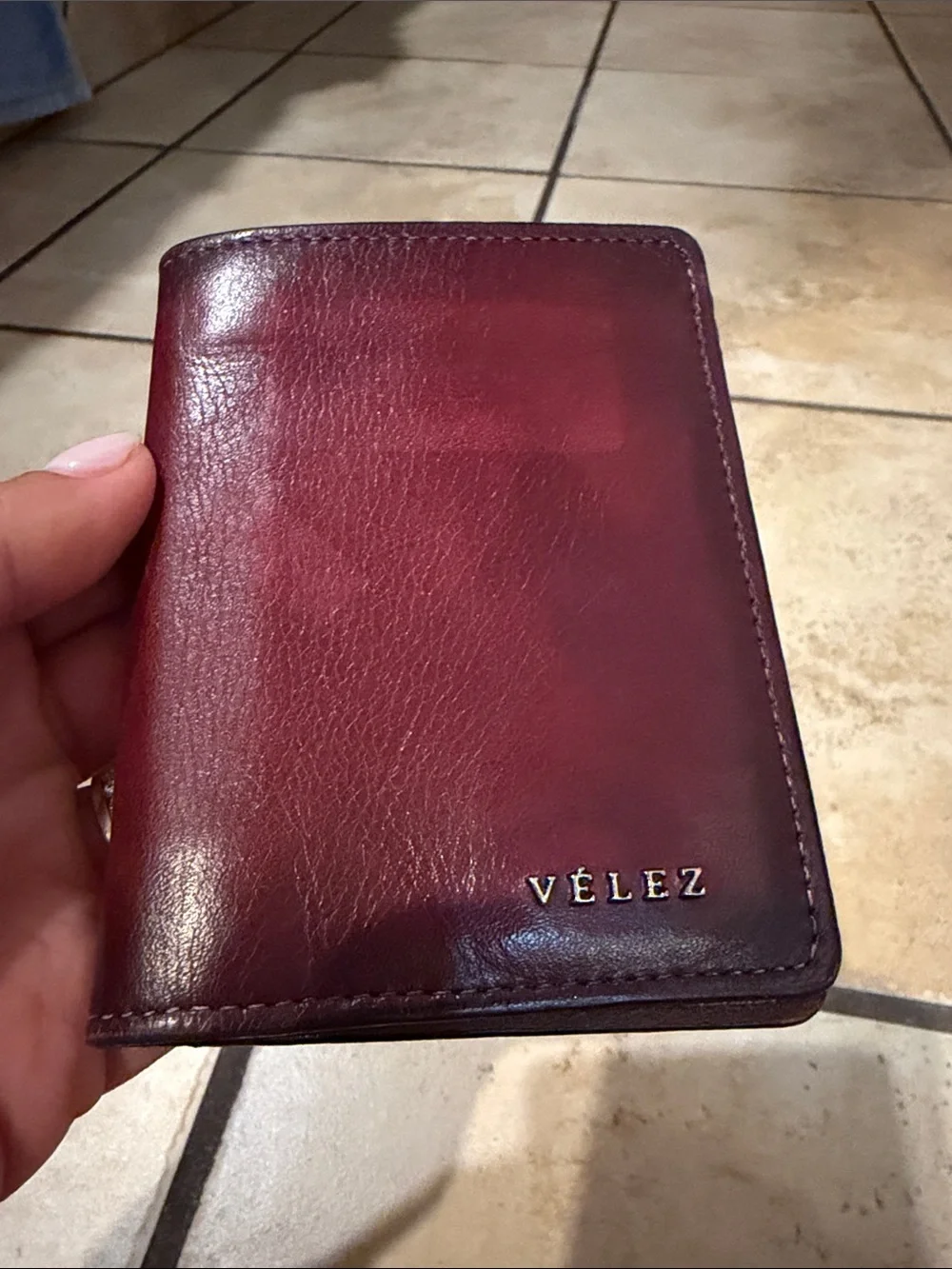 Vélez Burgundy Leather Men's Wallet